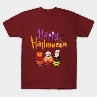 Happy Halloween cute spooky cupcakes T-Shirt